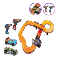 Brinquedo Pista Corrida 380cm Hot Wheels 2 Carros- Multikids Cor Laranja Foto  mini 1