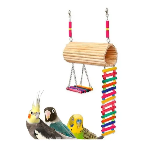 Brinquedo Playground Para Calopsita Periquito Hamster Foto 1