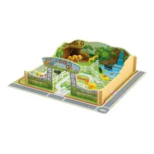 Brinquedo Playset Zoo Animais Do Zoológico Em Madeira Junges Foto mini 4