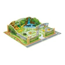 Brinquedo Playset Zoo Animais Do Zoológico Em Madeira Junges Foto mini  2