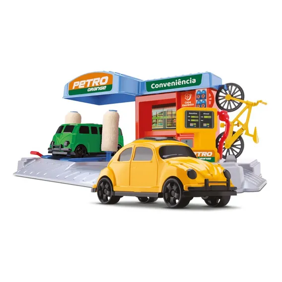 Brinquedo Posto De Gasolina Com Lava Rápido E Conveniência Foto 1