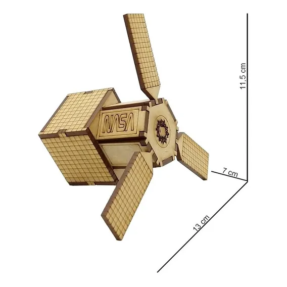 Brinquedo Quebra Cabeça 3d Satélite Mdf Foto 1