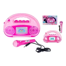 Brinquedo Radio Microfone Musical Sai Voz Toca Musica Luzes Foto  mini 1