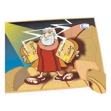 Brinquedo Religioso Quebra Cabeça Moisés E Dez Mandamentos Foto  mini 1