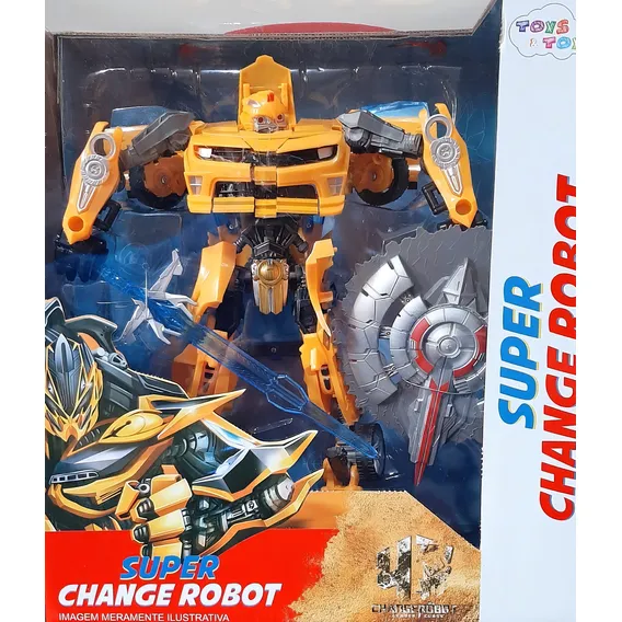 Brinquedo Robô Transformers Camaro Super Change Robot Foto 1