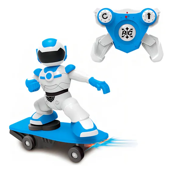 Brinquedo Rob么 C/ Controle Remoto Musica E Luzes Skate Space Foto 1
