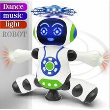 Brinquedo Robô Dança Gira 360 Emite Luzes E Musica Robot Som Foto mini 4