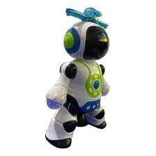 Brinquedo Robô Dança Gira 360 Emite Luzes E Musica Robot Som Foto mini  3