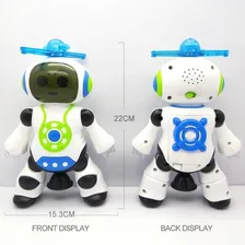 Brinquedo Robô Dança Gira 360 Emite Luzes E Musica Robot Som Foto mini  2