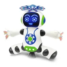 Brinquedo Robô Dança Gira 360 Emite Luzes E Musica Robot Som Foto  mini 1