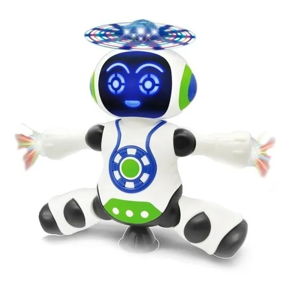 Brinquedo Robô Dança Gira 360 Emite Luzes E Musica Robot Som Foto 1