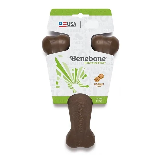 Brinquedo Roer Benebone Wishbone Amendoim Pequeno Para Cães Cor Marrom Foto 1