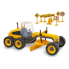 Brinquedo Trator Niveladora Gigante Construction Machines Foto mini 1