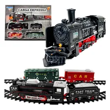 Brinquedo Trem Carga Ferrorama Grande 320cm Trilho À Pilha Foto mini 1
