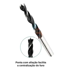 Broca 3 Pontas Para Madeira Starfer 3mm 10 Unidades Foto mini 4