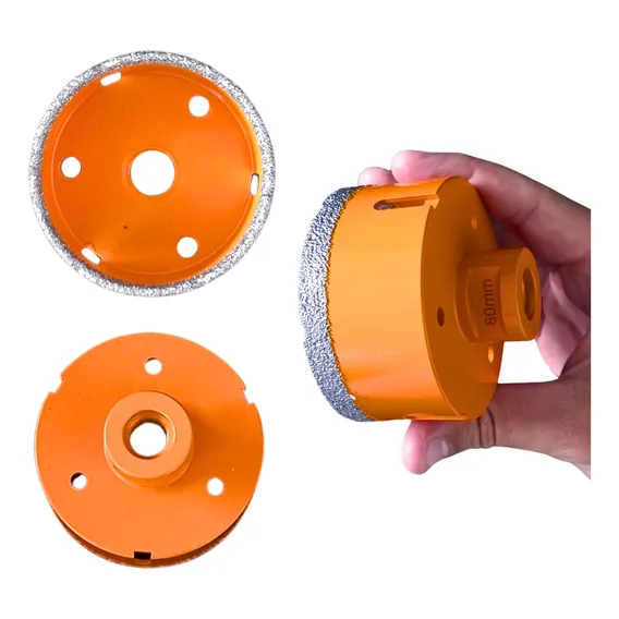 Broca Cerâmica Diamantada 80mm M14 Para Porcelanato Cerâmica Foto 1
