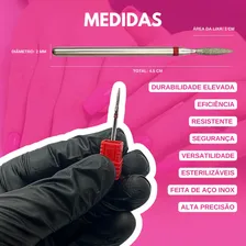 Broca Diamantada Bella Boutique Chama Russa Para Motor Lixa Eletrica Manicure Premium Foto mini  3