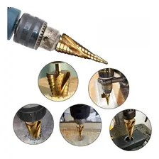 Broca Escalonada Hss Titanium 4-20mm Aço, Inox E Plastico Foto mini 1