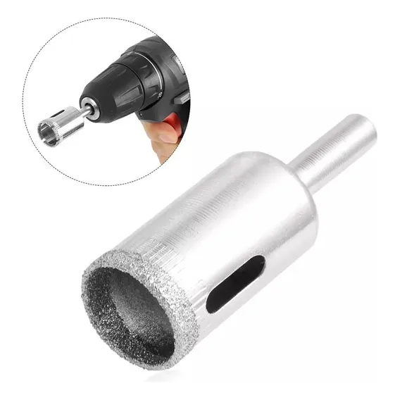 Broca Serra Copo Diamantada 20mm Porcelanato Vidro Cerâmica Foto 1