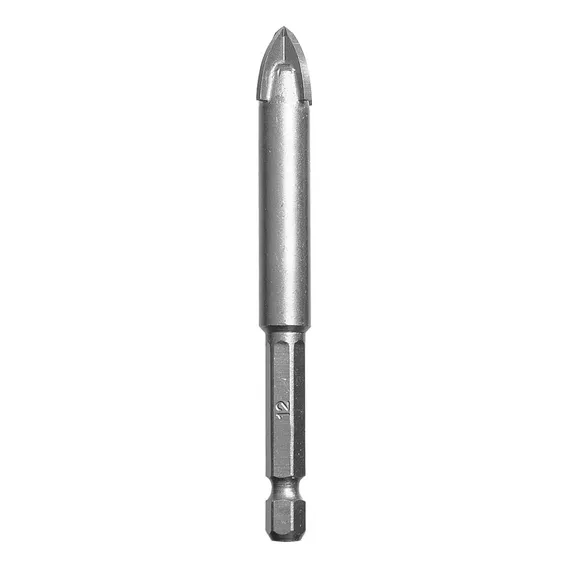 Broca Tungstênio Para Furar Vidro Porcelanato 12mm Foto 1