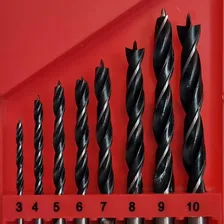 Brocas Para Madeira 3 Pontas Kit 8 Pçs 3 A 10mm Profissional Foto mini 4