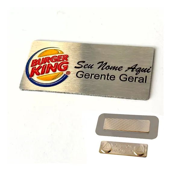 Broche Aço Crachá Boton Doutor Magnético Imã Personalizado Cor Prateado Sua Arte Personalizada Foto 1