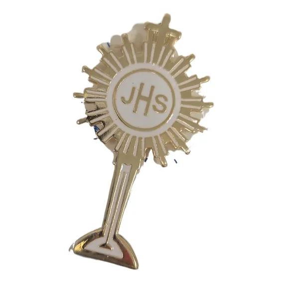 Broche antigo com design abstrato Fornecedor09 Broche Ostens贸rio 4-CM dourado Foto 1