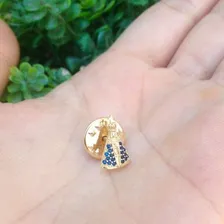 Broche Boton Pingente De Nossa Senhora Aparecida Banhado Foto mini  3