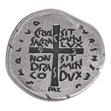 Broche Medalha Das Duas Cruzes Cor Prata Foto mini 1