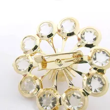 Broche Pérola Com Strass - 55mm X 35mm - Dourado - Unidade Foto mini 4