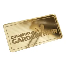 Broche Personalizado Em Acrilico Espelhado Cor Dourado Foto mini  2