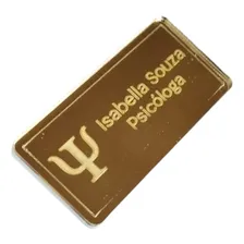 Broche Personalizado Em Acrilico Espelhado Cor Dourado Foto mini  3