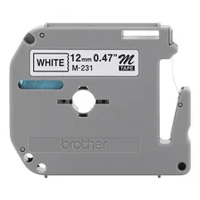 Brother M231 fita compativel para rotulador 12mmx8m branca e preta Bt 1 unidade Foto mini 3