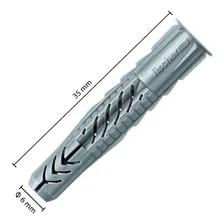 Bucha Nylon Fischer Universal Bloco Ux 6 Mm - 100 Peças Foto mini 2
