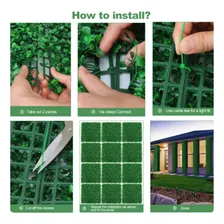 Buchinho jardim vertical placa 40x60 artificial painel verde Foto mini 3