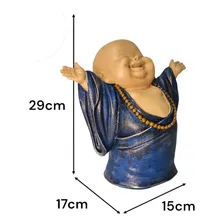 Buda Da Felicidade Monge Sorridente Estatua Buda Chines Resina Foto mini 3