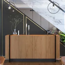 Buffet Aparador Decorativo 160cm Destin Freij贸/preto Foto mini 1