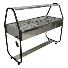 Buffet Carro Self Service Termico 8 Cubas Quente 220v Ekenox VIX9490 Foto  mini 1
