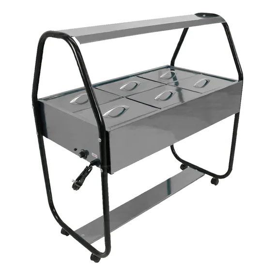 Buffet Self Service Rechaud Carro Termico 6 Cubas Quentes Ekenox 220v Foto 1