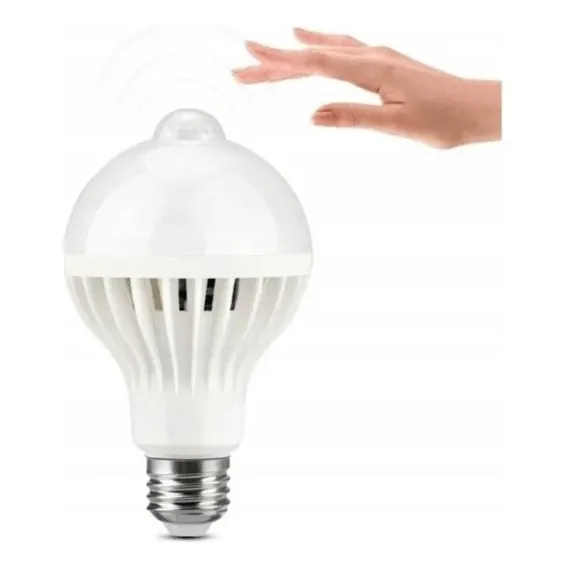Bulbo Led Com Sensor Presença 9w Branco Frio 6000k Cor da luz Branco-frio 110V/220V Foto 1