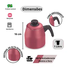 Bule 1 Litro Cereja Antiaderente AlumÃnio Fortaleza Foto mini 3