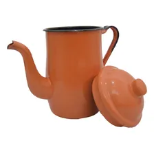 Bule Antigo P/ Café Chá Em Aço Esmaltado 1,25 L Metallouça Cor Laranja Foto mini  2