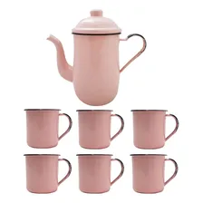 Bule CafĂ© Esmaltado 1,25 Litros E 6 XĂcaras 70ml Tradicional Foto mini 1