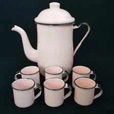 Bule CafĂ© Esmaltado 1,25 Litros E 6 XĂcaras 70ml Tradicional Foto mini 2