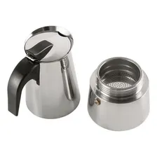 Bule Cafeteira Italiana Moka 200ml 4 Xicaras Aço Inox Cor Prateado Foto mini 4
