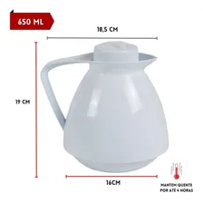 Bule Térmico Amare Café 650ml Branco Mor Foto mini 4