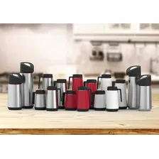 Bule Térmico Tramontina Exata Inox Vermelho C/ Infusor 300ml Foto mini 3
