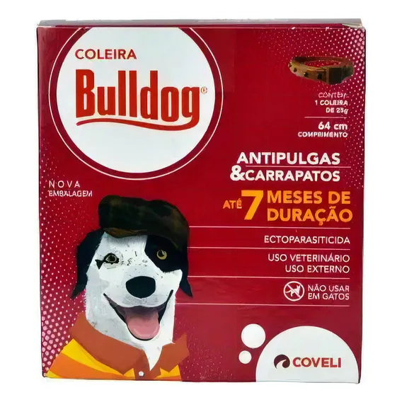 Bulldog Coleira Cães 64cm Foto 1