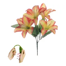 Buque De Lírio Diversas Cores Ideal P/ Decoração Imperdível Cor Coral Foto mini 1