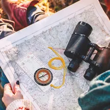 Bússola Mapa Com Régua 10cm Lente De Aumento Navegação Foto mini 4